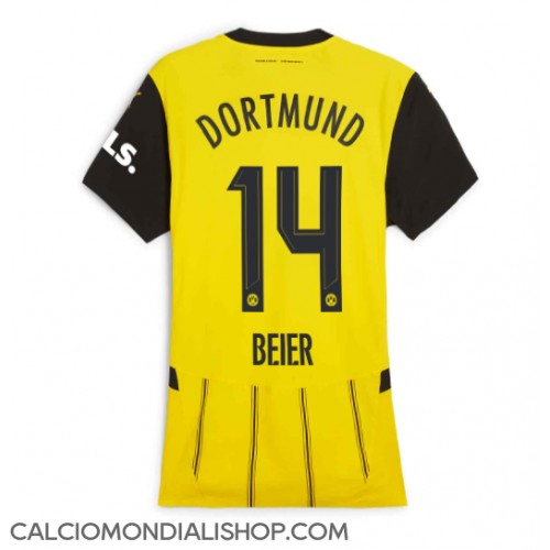 Maglie da calcio Borussia Dortmund Maximilian Beier #14 Prima Maglia Femminile 2024-25 Manica Corta